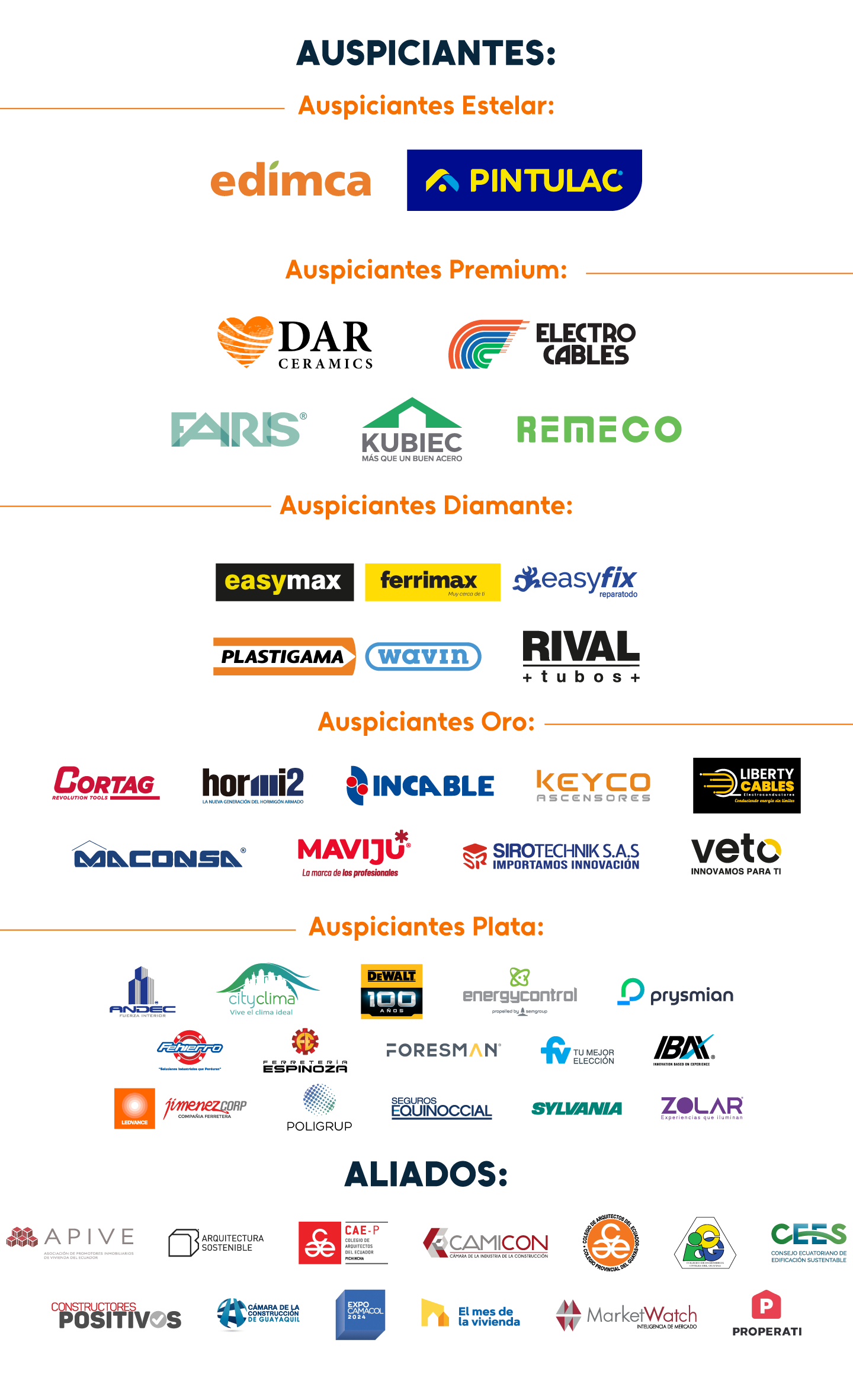 AUSPICIANTES - EXPOCONSTRUCCION 2024